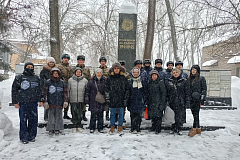 19.02.2026 г. Возложили цветы к Памятному мемориалу работникам комбината, погибшим в годы Великой Отечественной войны 1941-1945 гг..